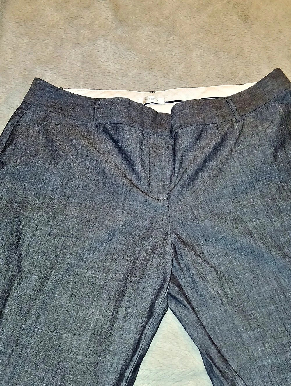 Van Heusen Straight Leg Stretch Pants Gray Size 16